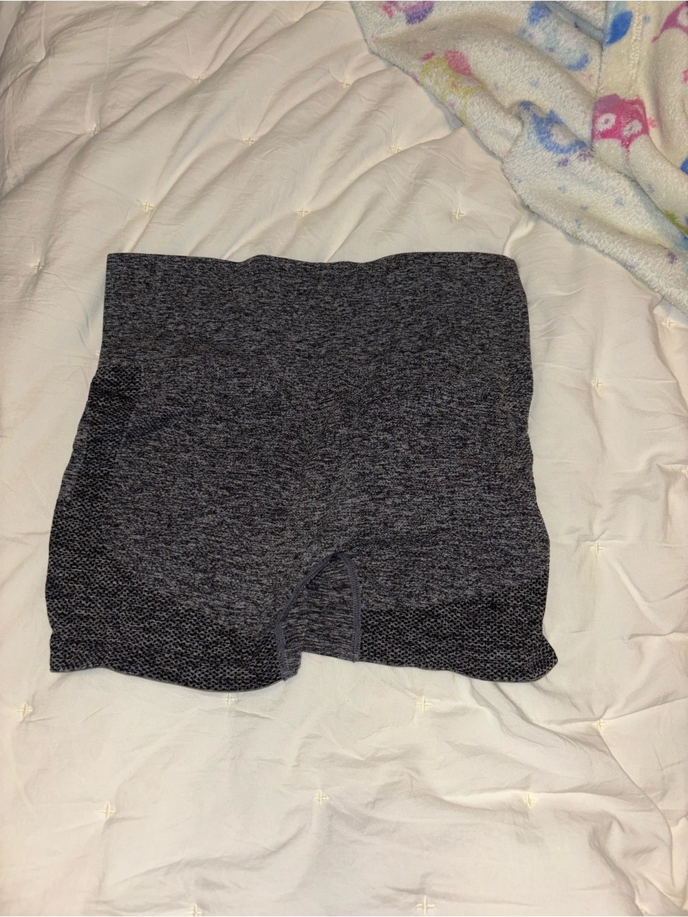 High-Waist Seamless Women’s Grey Bike Shorts